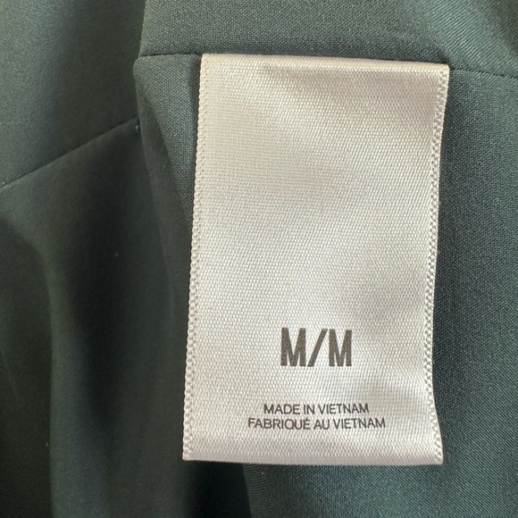 Long Puff Sleeve Boyfriend Blazer - Dark Green Size Medium - Picture 4 of 8